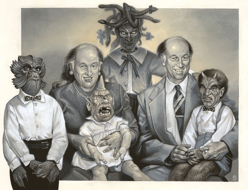 Family Portraithausen: A Tribute to Ray Harryhausen by Chris Seaman